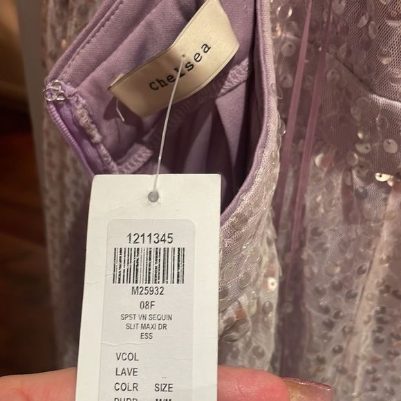 Chelsea lilac sequin maxi dress NWT from honey medium - Picture 9 of 9